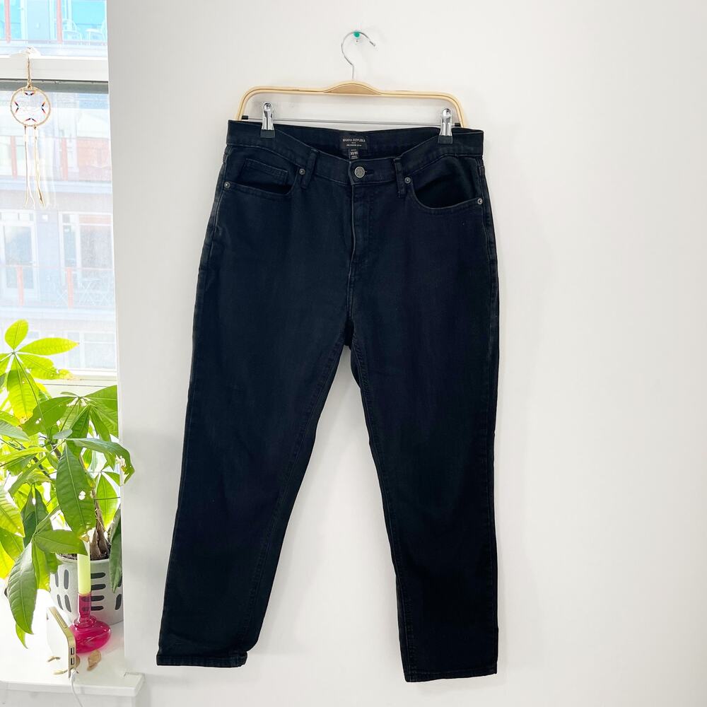 Banana Republic Black Girlfriend Jeans Size 10